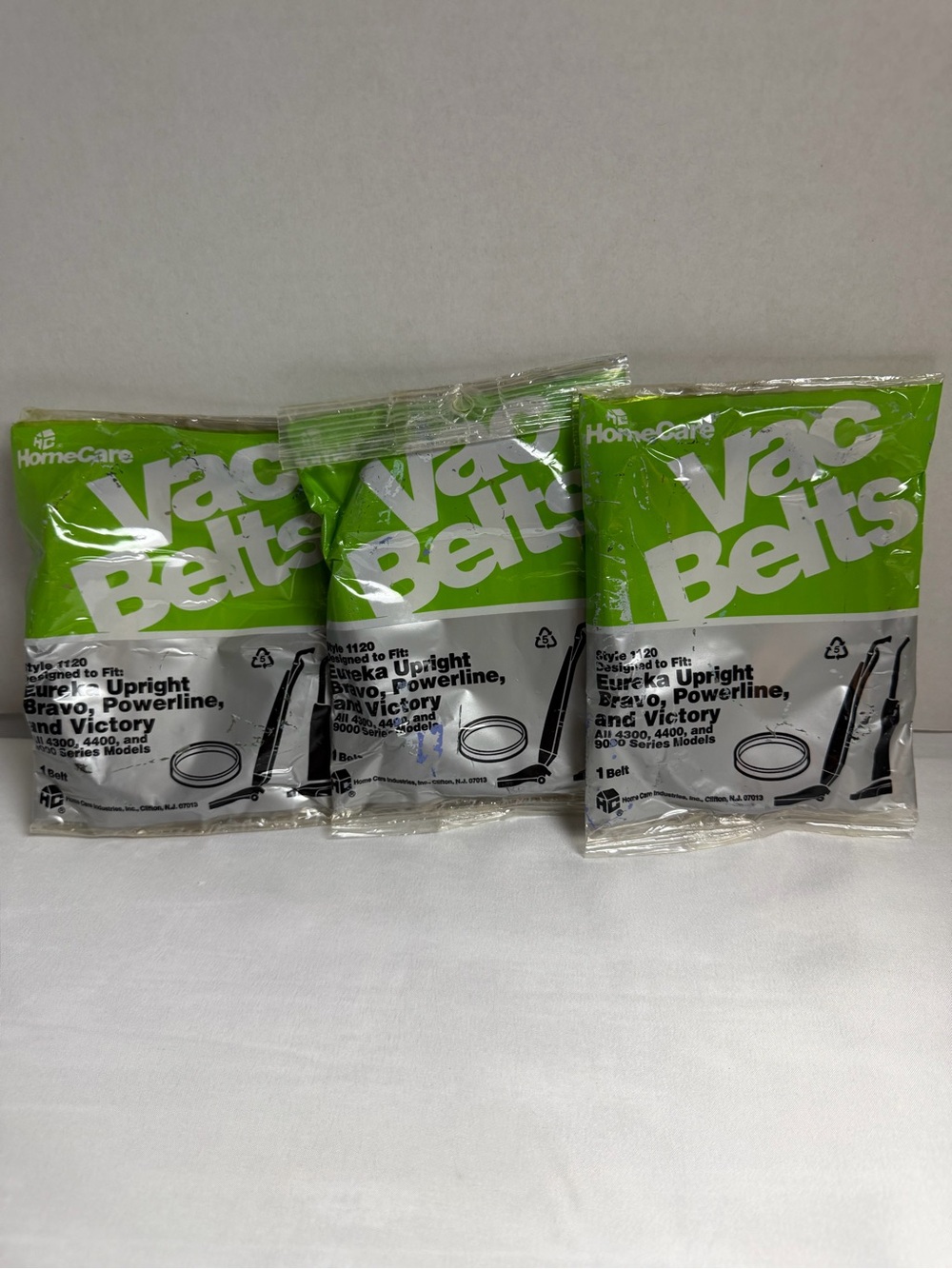 Home Care #1120 Eureka Upright Bravo/Victory/ Powerline Vacuum Belt Qty 3